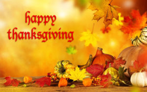 48141308 - happy thanksgiving - harvest background with pumpkin and dry leaves